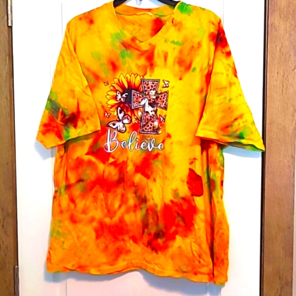 Upcycled  Handcrafted Tye Dye with Decal